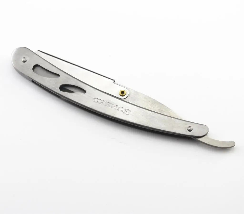 1 набор мужской прямой Опасная бритва стальные бритвы Складной бритвенный нож Инструменты для удаления волос с 10 шт. бритвенным лезвием