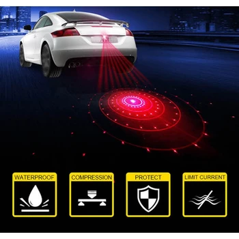 

2019 Car Warning Safety Light Automobile Motorcycle Laser Lamp Haze Prevention Rear End Warning Lamp Car Tail Lamp Brake Light
