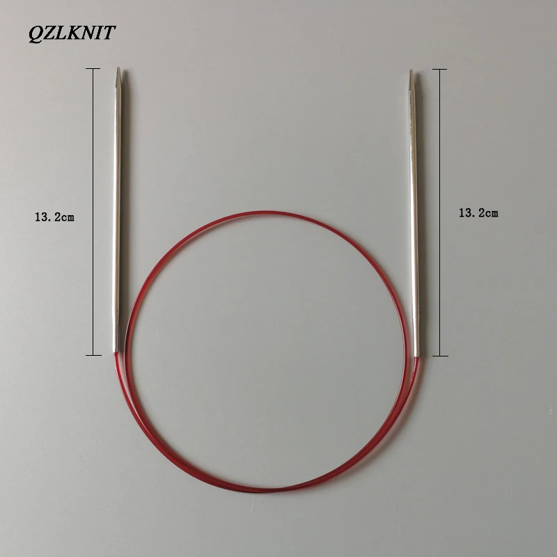 QZLKNIT 80 см/60 см высококачественная нейлоновая трубка круглые спицы для вязания
