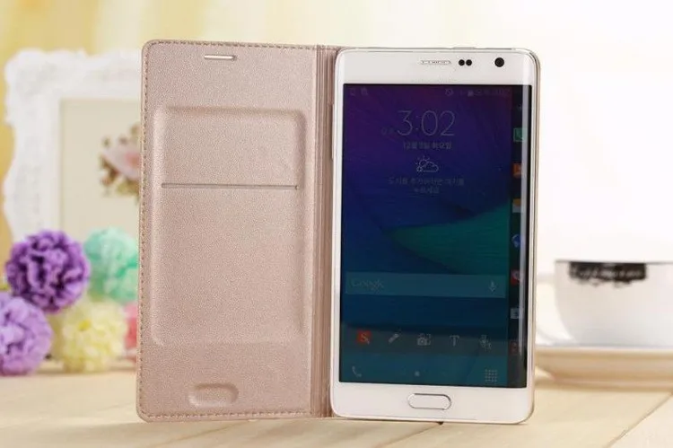 Slim Leather Wallet Case Flip Back Cover Battery Housing Carrying Bag With Card Holder Mask For Samsung Galaxy Note Edge N9150 kawaii samsung cases