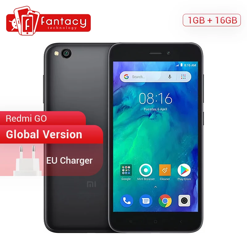 Глобальная версия Xiaomi Redmi GO Snapdragon 425 четырехъядерный 1 ГБ ОЗУ 16 Гб ПЗУ две sim карты 5