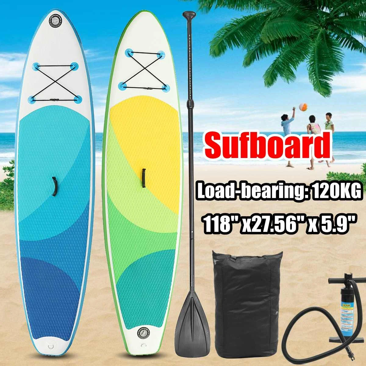 

10 Feet 15CM Thickness Inflatable SUP Board inflatable surfboard 2019 stand up paddle board surfing water sport board
