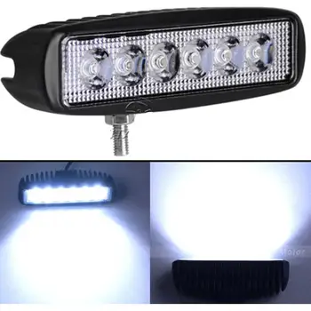 

2018 New Arrival 2PCS 18W 6 Flood Led Bar Headlight Assembly Boat Truck Lamp Car-Styling Car Accessories Car Lights For All Cars