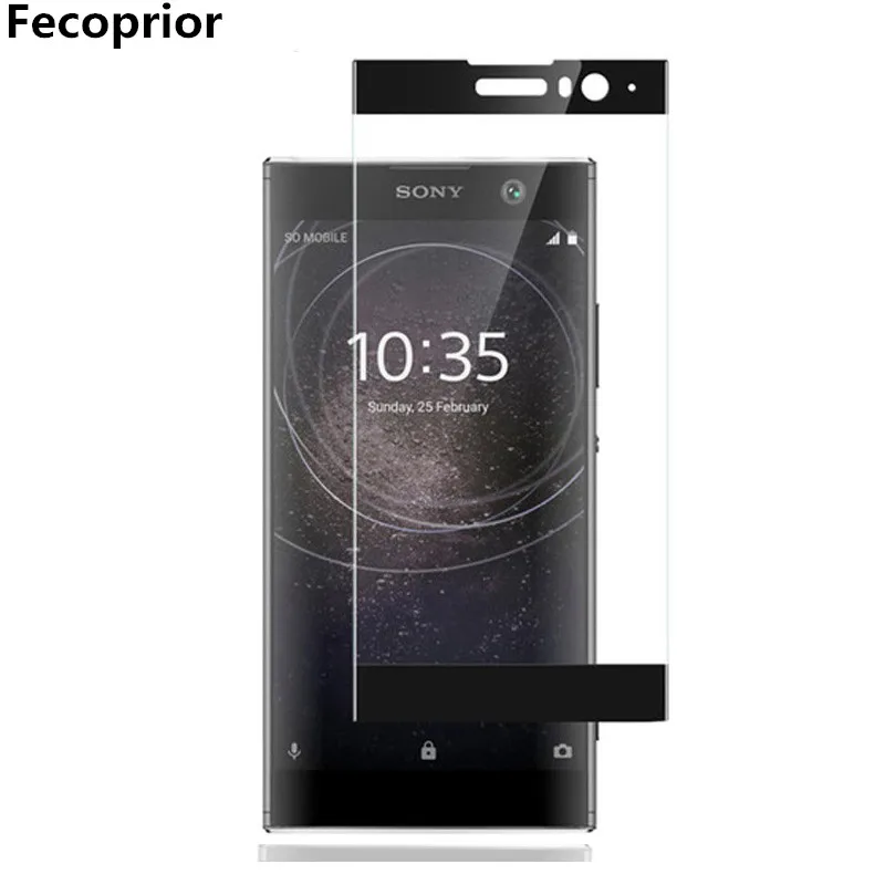 

Fecoprior XperiaXA2 Tempered Glass For Sony Xperia XA 2 XA2 HD Screen Protector Edge Full Cover Toughened Protective Glass Film