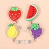 Nouveau mignon Fruits pastèque fraise rétractable Pull Badge bobine ID lanière nom étiquette carte Badge titulaire bobines pour enfants ► Photo 1/6