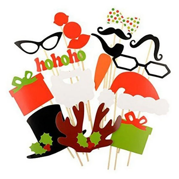 

Paper Photo Booth Props Moustache Mask Bow Lips Hat On Stick Party Birthday Wedding KM88