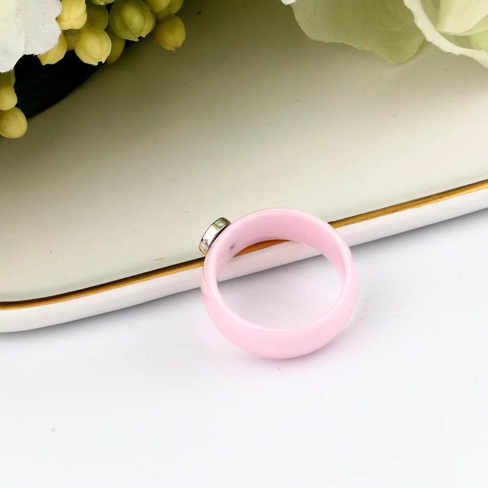 Women Rings Smooth Curved Surface Ceramic Jewelry Christmas Engagement Gift finger rings fashion rings engagement rings fashion ring