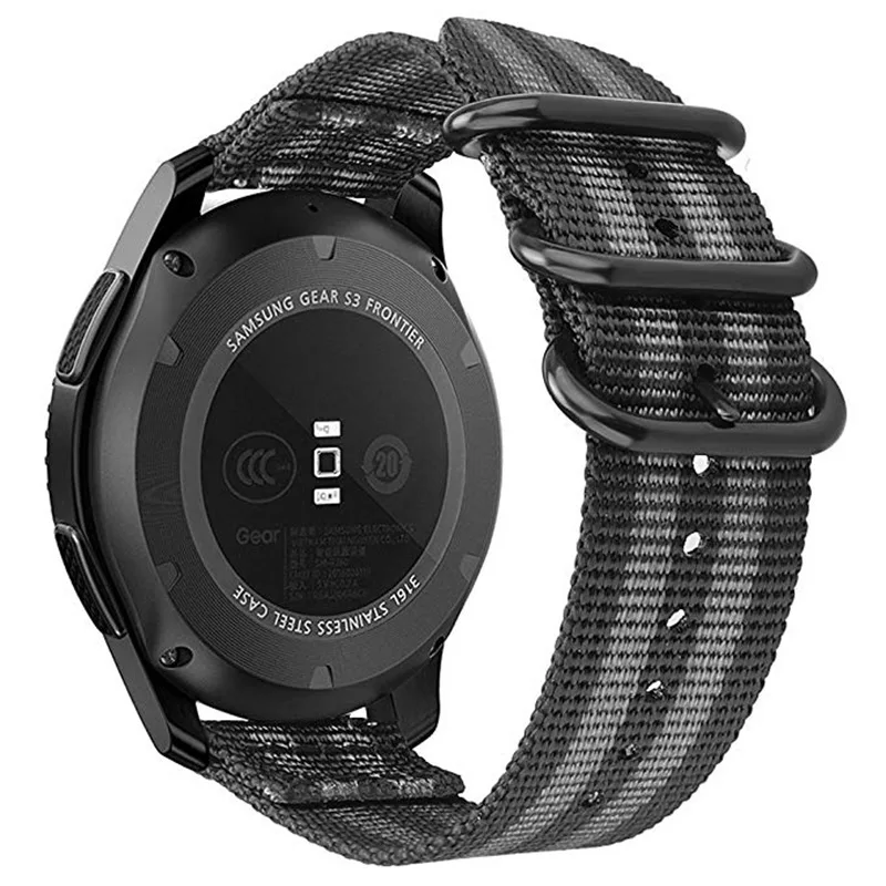 20 мм 22 мм спортивный нейлоновый ремешок для samsung Galaxy Watch 46 мм 42 мм gear S3 классический/Frontier ремешок для Huami Amazfit Bip