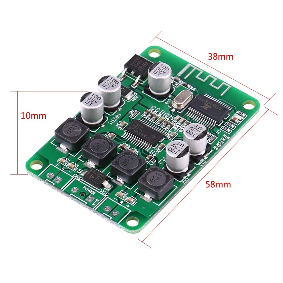 Bluetooth аудио мощность TPA3110 2x15 Вт усилитель мощности плата динамик|Интегральные