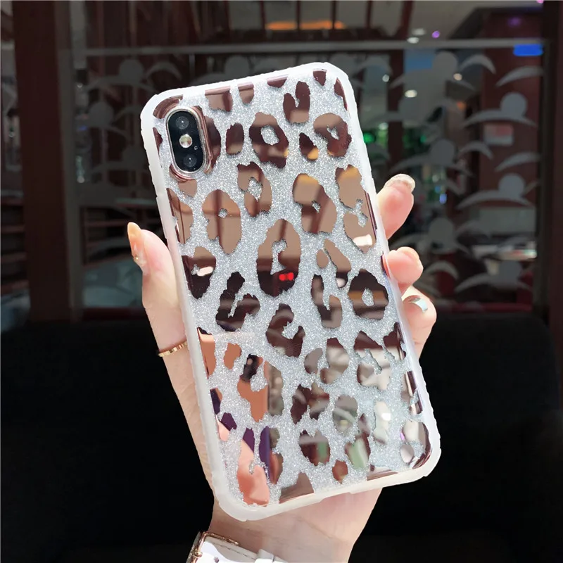 Модный Роскошный Леопардовый лазерный чехол для телефона для iphone 11 Pro XS Max X XR чехол для iphone 8 7 6S 6 plus задняя крышка глянцевый чехол