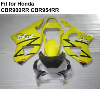 

Aftermarket body parts fairings for Honda CBR900RR CBR 954RR 2002 2003 yellow black fairing kit CBR954RR 02 03 IP25