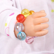 2017 New Doll Accessories Mixed Color Crystal Beads Bracelet Fit For Americal Girls 43cm Doll Baby