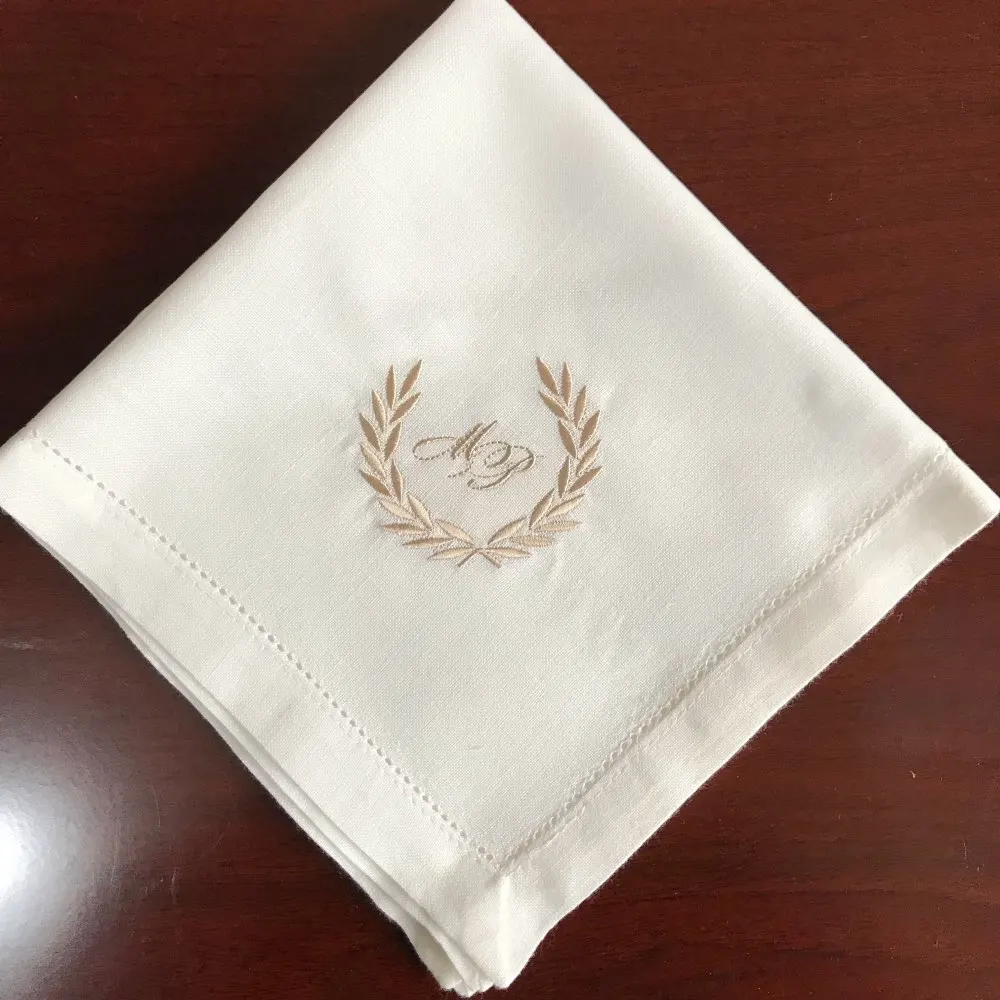 

Personalized Napkins White napkins, custom dinner napkin, wedding party napkins (send logo before order)