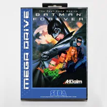 Бэтмен навсегда 16 битная игра sega Mega Drive Card с розничной коробкой для sega Mega Drive для Genesis