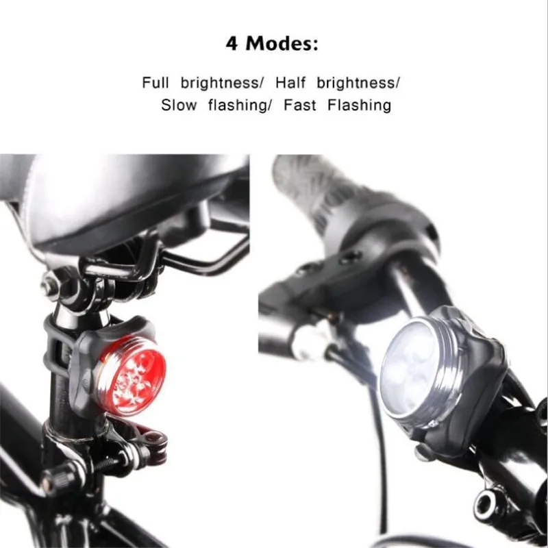 Discount 4 modes Bicycle Light  Built-in battery Rechargeable USB LED Bike Light Flashlight With Mount Bicycle Accessories 5