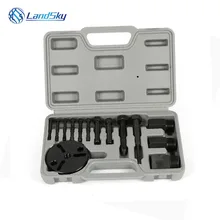 14 sets AC split suction disc tool chuck Auto Conditioning Compressor Clutch Armature Plate Puller Remover Set Repair Tool Kits цена 14 sets AC split suction disc tool chuck Auto Conditioning Compressor Clutch Armature Plate Puller Remover Set Repair Tool Kits цены онлайн