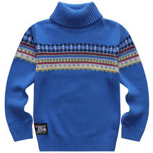 Hot Sales Spring and Autumn 100% Cotton Boys Pullover Sweater Basic Turtleneck Shirt Child Knitted Sweater for Kids 4-15 Years
