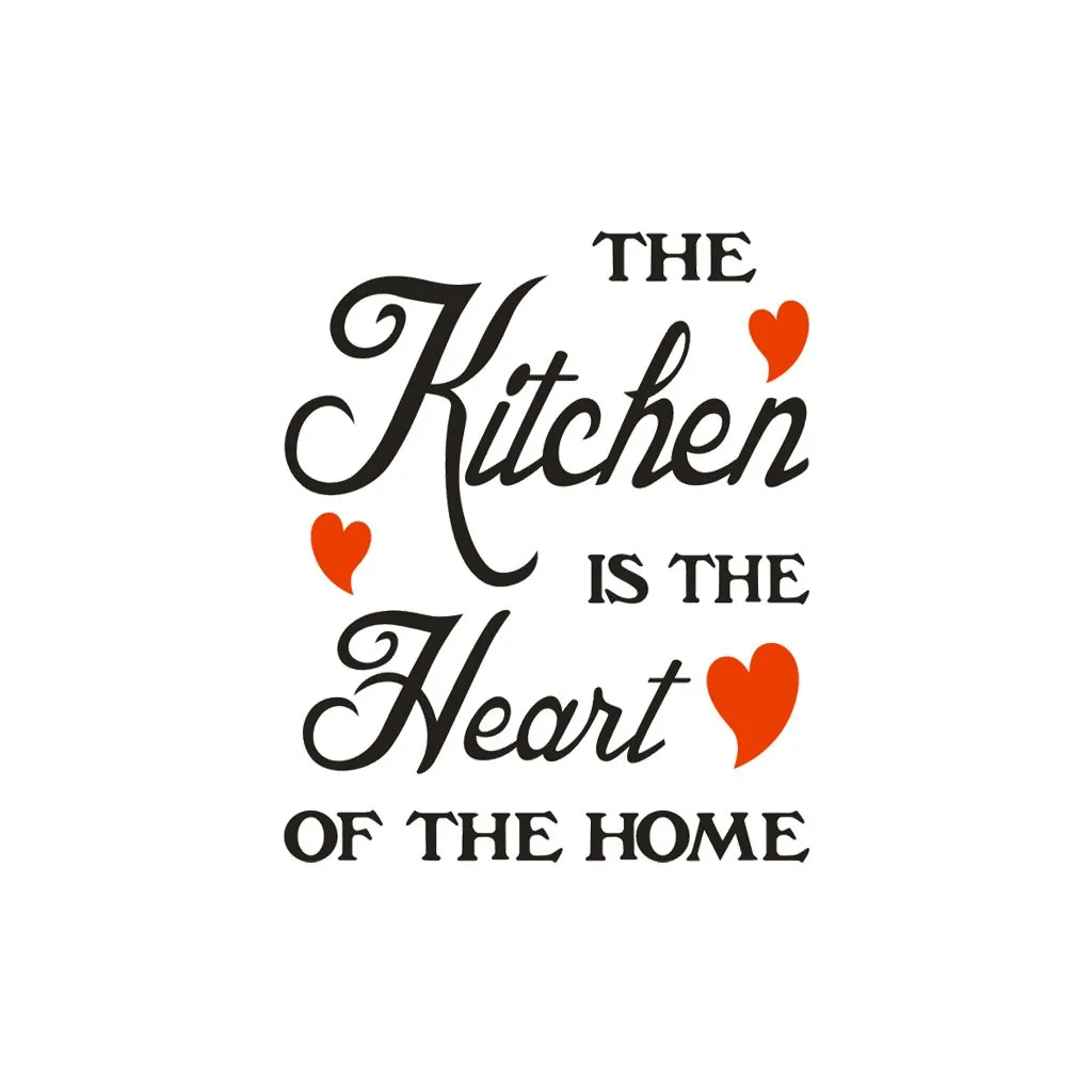 

New Kitchen is Heart of the Home Letter Pattern Wall Sticker PVC Removable Home Decor DIY wall art MURAL pegatinas parede Hot