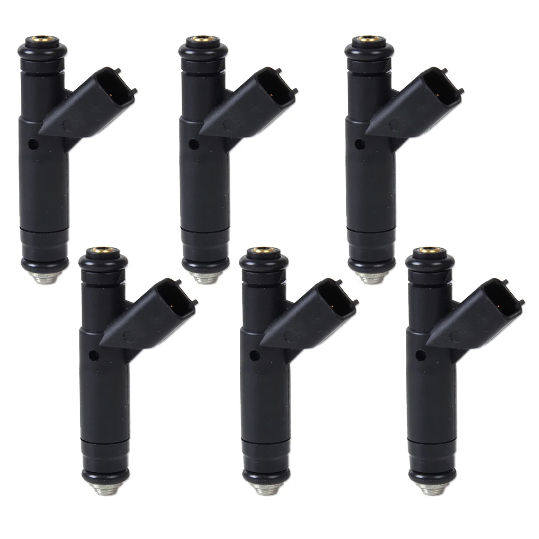 DWCX 6pcs Flow Fuel Injector 4 Hole Nozzle for Jeep Cherokee Wrangler Flow Matched 4.0L 6