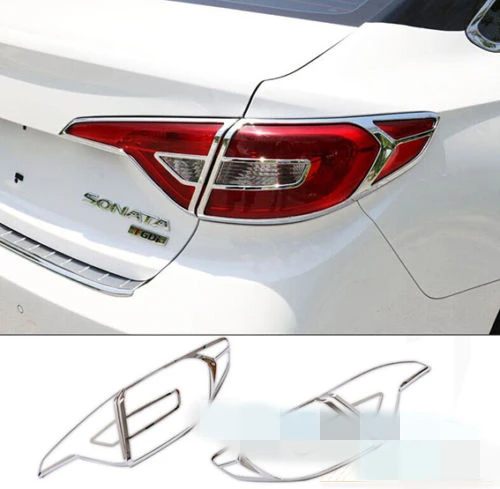 

FIT FOR 2015 HYUNDAI SONATA LF CHROME REAR TAIL LIGHT LAMP COVER TRIM MOLDING