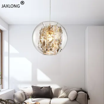 

Nordic Style Transparent Glass Pendant Lamp Modern Novelty Home pendant lights Living Room Bedroom Warm Lighting Light Fixture