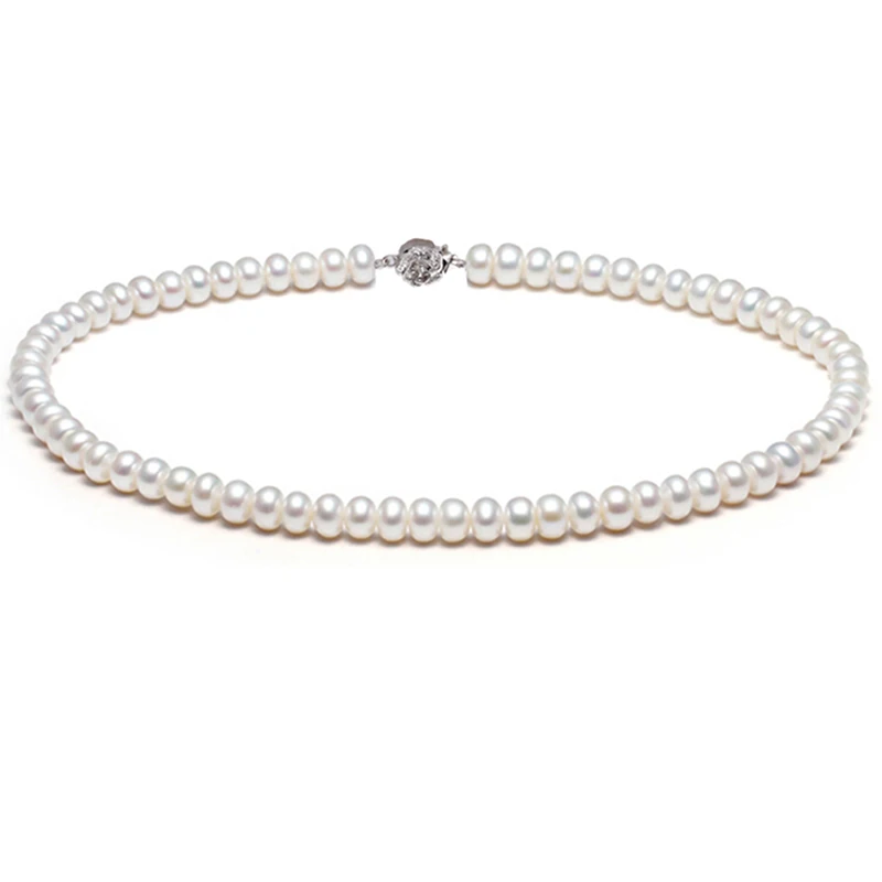 sinya 46cm 8-9mm freshwater pearls beads strands necklace for women mother girl 9-10mm