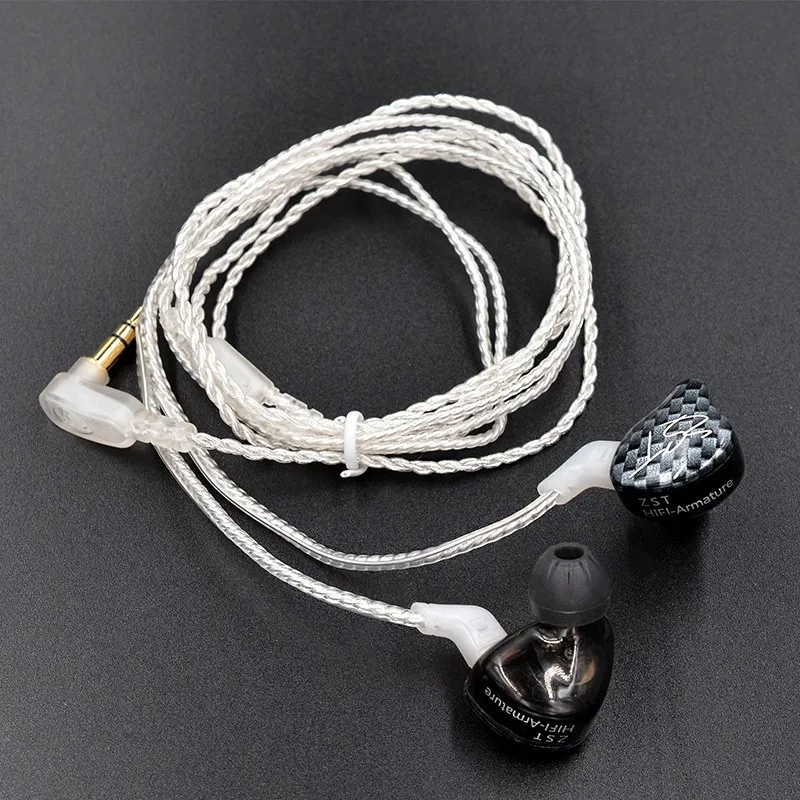 Оригинальные наушники KZ ZS6 ZS5 ZS3 ZST ED12 ES3 улучшенный посеребренный кабель 0 75 мм 2Pin Hi