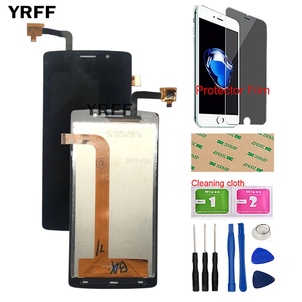 

Mobile LCD Display For Fly IQ4504 EVO Energy 5 IQ4504 LCD Display Touch Screen Digitizer Sensor Panel Assembly Protector Film