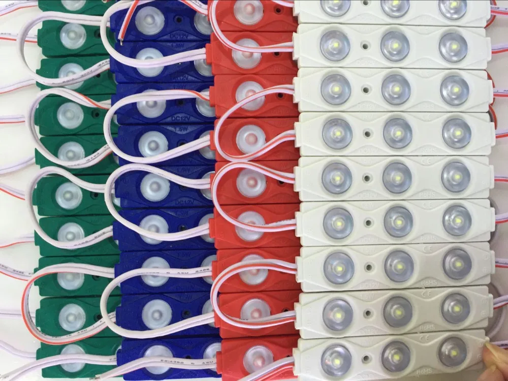 

Constant current 5730 injection LED Module 3LED lens 160 degree,12V1.5W advertising light,3 years warranty