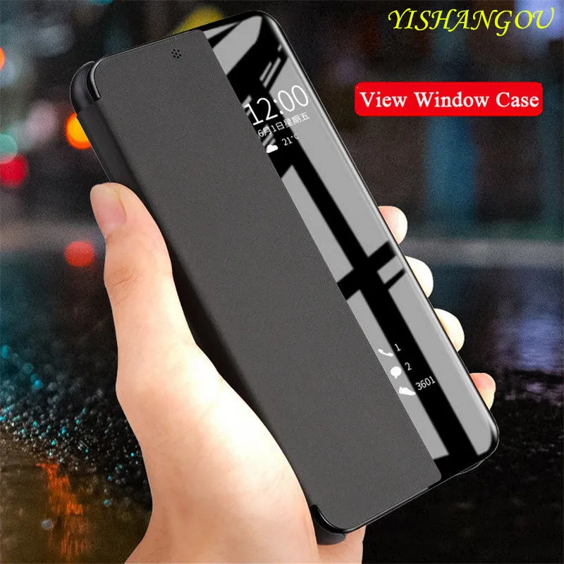 

Luxury View Window Clear Phone Case For Huawei P20 Pro Mate 10 Armor PU Leather Hard PC Flip Cover For Huawei P10 Plus P20 Coque