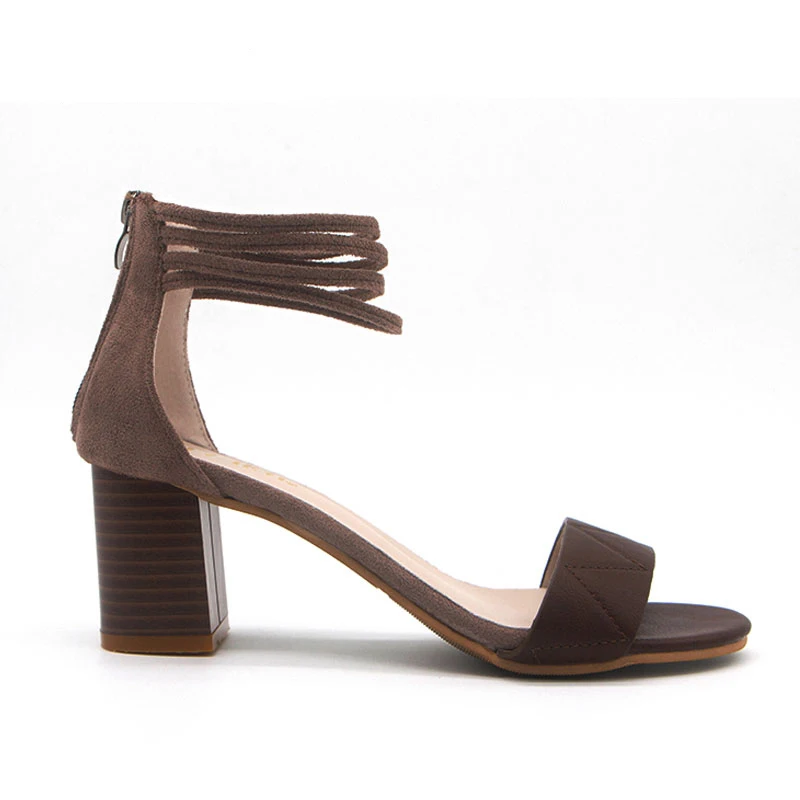 Parkside Wind/женские туфли-лодочки; босоножки на высоком каблуке с узким ремешком и молнией; летняя модная женская обувь на квадратном каблуке; XWC1313-5 - Цвет: Khaki