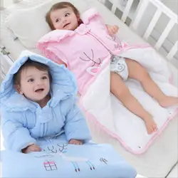 Детский спальный мешок, осенне-зимний хлопковый спальный мешок для новорожденных, толстый съемный рукав, Детские спальные мешки, Товары