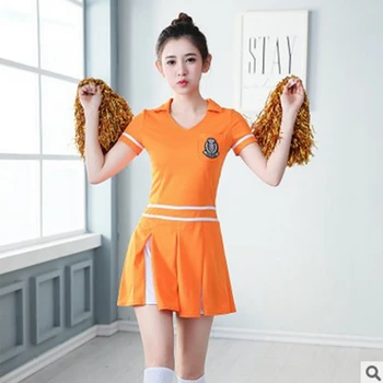 

Cheerleader Uniform Square Cheerleader Dance Costume Cheerleading Suit with Safety Pant