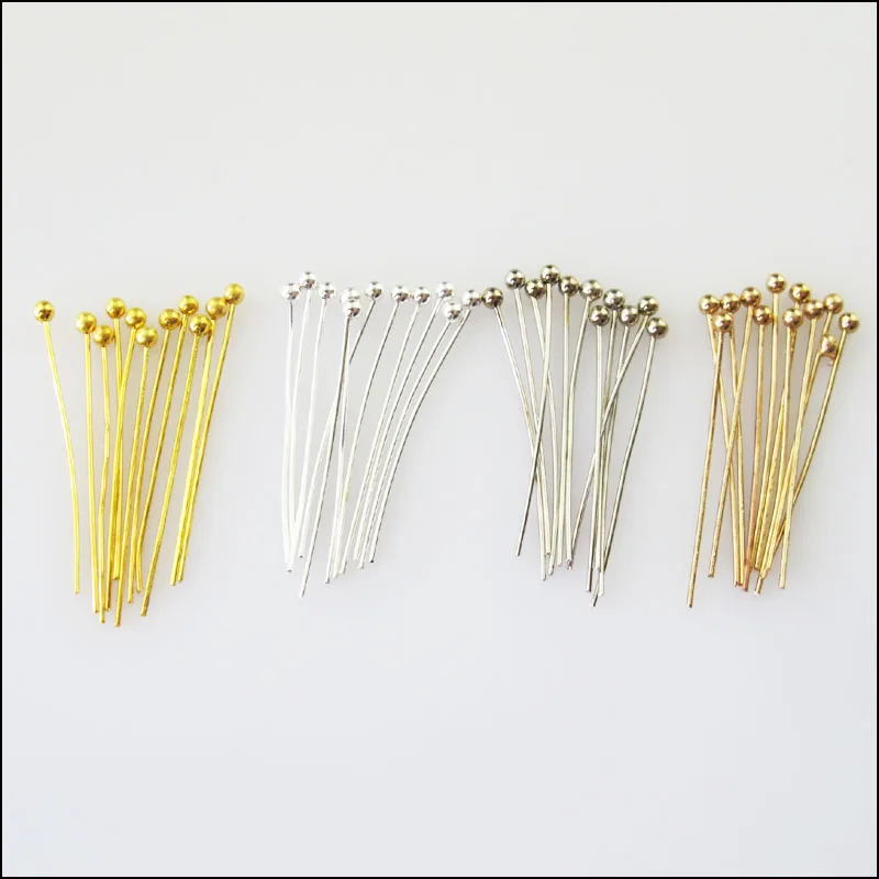 

150Pcs Ball Head Pins 25g Dull Dull Silver Champagne Gold 25mm