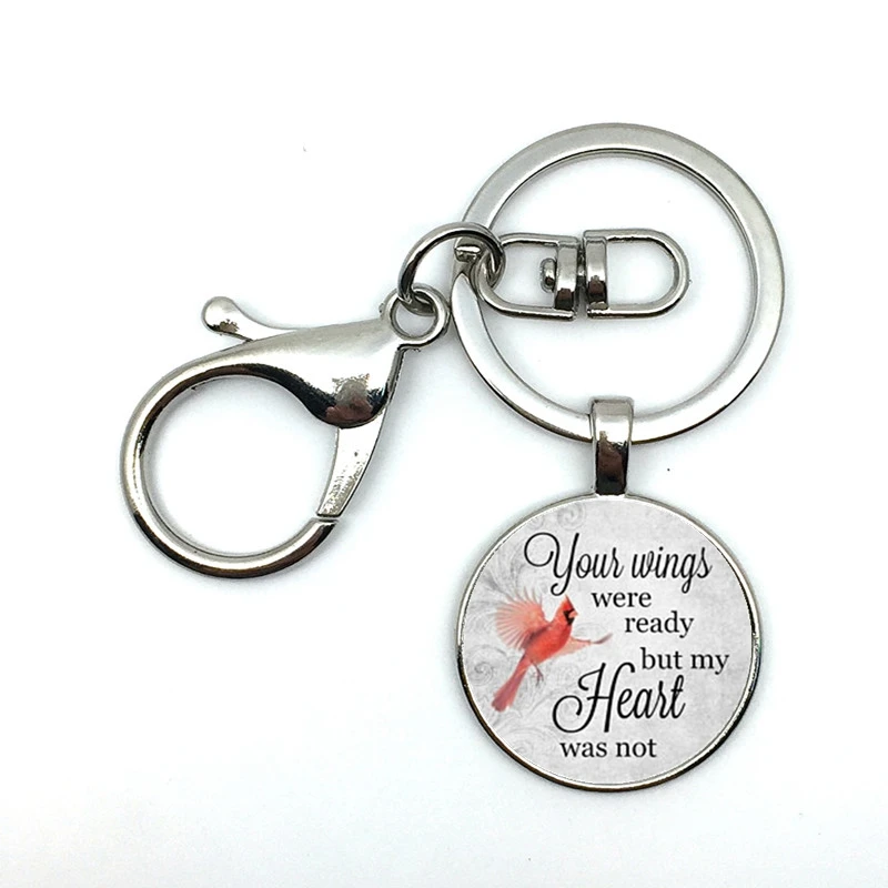 

Your wings are ready Keychain, but my heart is not. In memory, I lost my loved ones and commemorated the meaning Keychain .