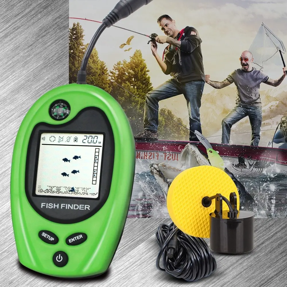 محظوظ FF818 المحمولة السلكية صياد السمك أسلم الأسماك إنذار Fishfinder 100 M الصيد صدى أسلم كاشف الأسماك Pesca