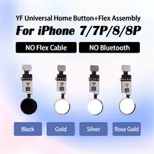 Elekworld YF универсальная кнопка Home+ гибкий в сборе для iPhone 7/7 P/8/8 P возврата не включают в себя за счет сканера отпечатков пальцев, не нужен Bluetooth