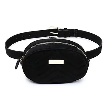 

Sell at a loss! Women Velvet Waist Bag Chain Fanny Pack Travel Belt Purse Shoulder Bags Tote Metal Chain Fanny Pack