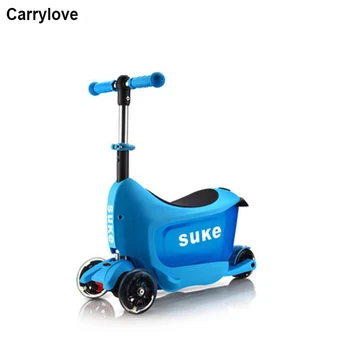 

CARRYLOVE kids lazy trolley rolling luggage children scooter suitcase on wheels