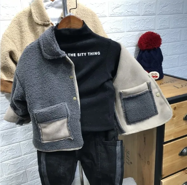 От 2 до 8 лет, новинка года, зимняя теплая куртка для мальчиков в стиле пэчворк с двумя сторонами модное зимнее пальто для девочек, 1 предмет детское зимнее пальто - Цвет: only jacket