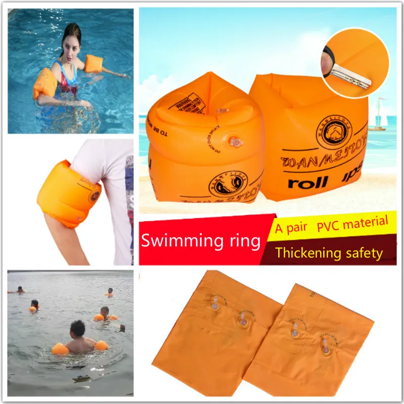 

Thickening Inflatable Arm Swimming Ring Double Balloon Safety PVC Material Arm Ring Suitable For 15-90 kg Children And Adults