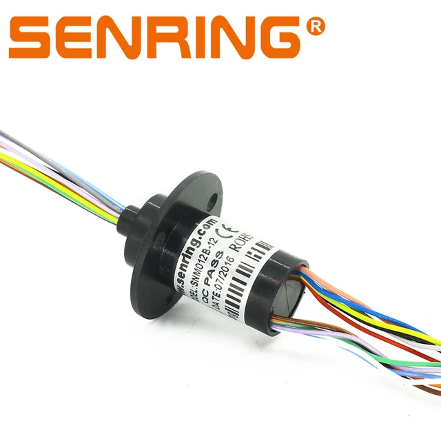 SENRING Mini Slip Ring Electric Signal Transmission Rotary Joint OD 12.5mm  6 Wires 150RPM 240VDC/VAC for monitor Robotic (6 Wire 1.5A) - Amazon.com
