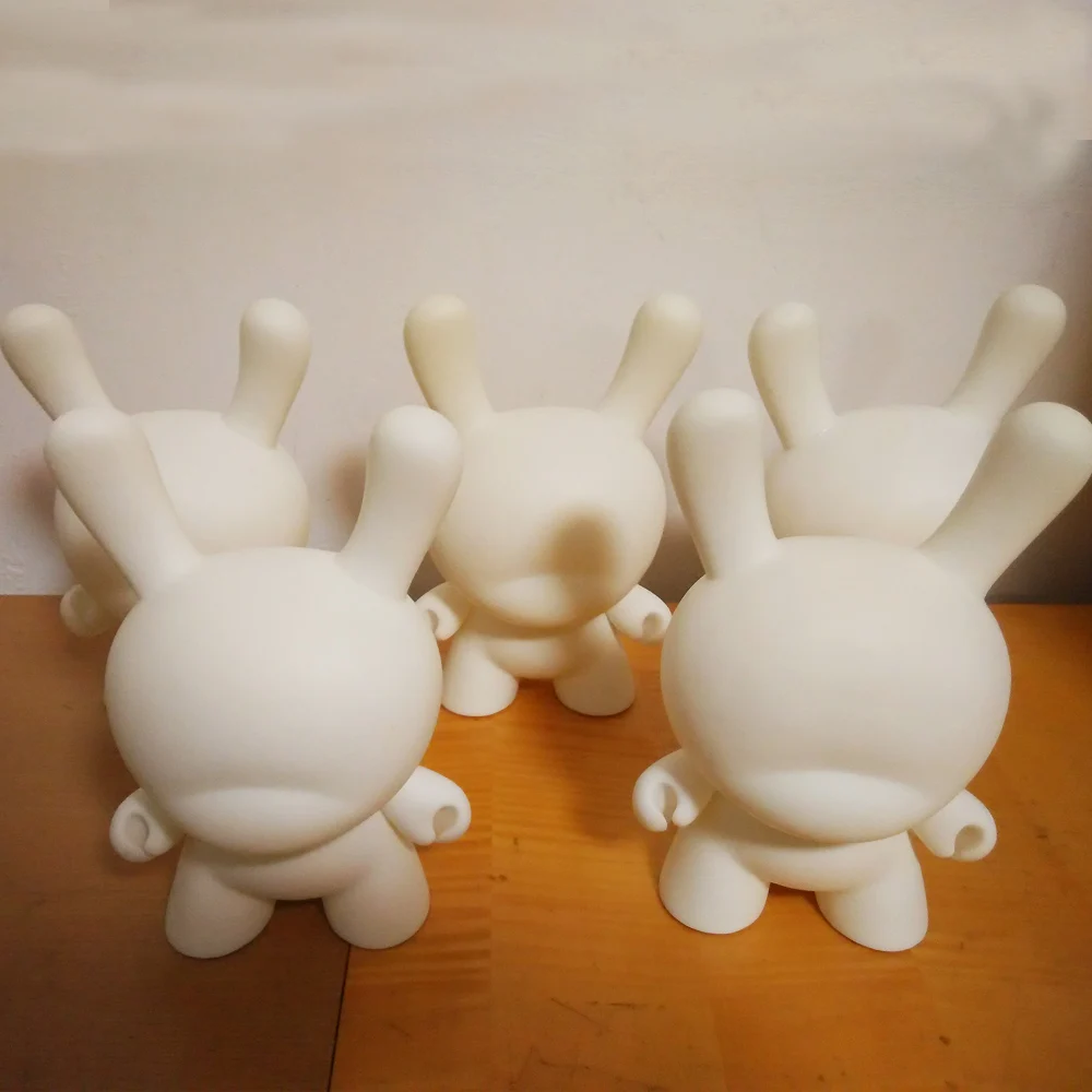 

8 inch Kidrobot dunny doll white mold for DIY hand-done plain in opp bag 5pcs