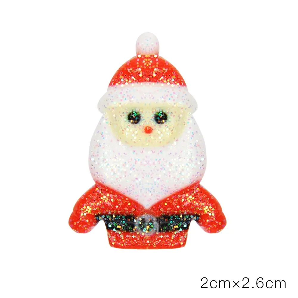 Santa Claus 10 шт/партия блестящие плоские пластмассовые кабошоны рождественские плоские Кабошоны украшения для скрапбукинга Kawaii DIY аксессуары - Цвет: Santa Claus