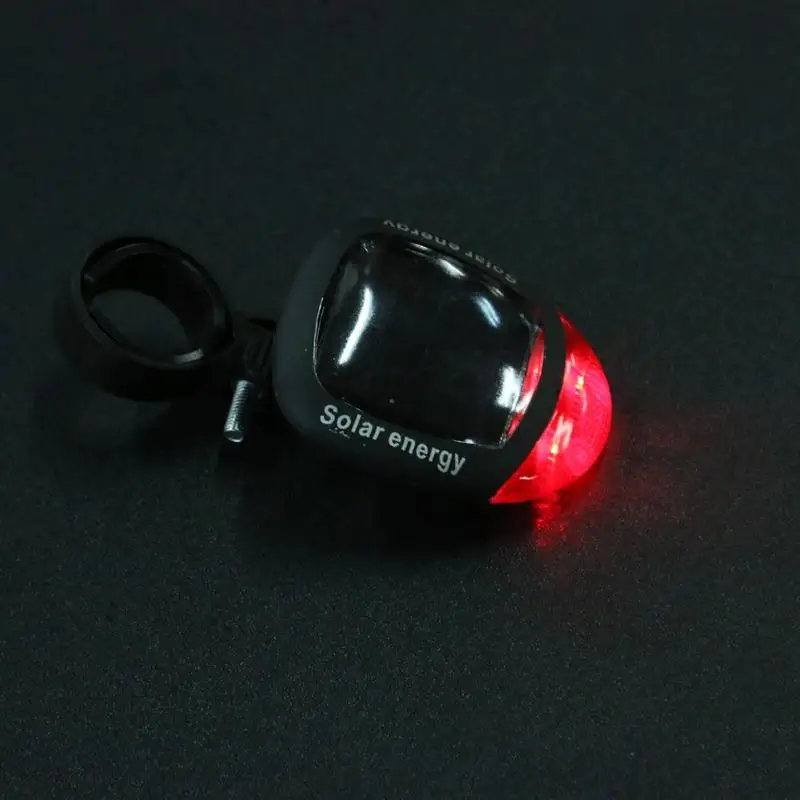 Discount Bike Light Solar Powered LED Rear Flashing Tail Light for Bicycle Cycling Lamp Safety Warning Flashing Light 2