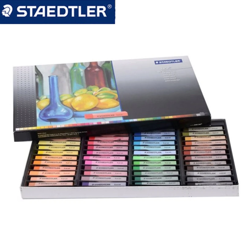 STAEDTLER 2430 C48 карат 48 цветной мел Набор круглых Форма 65x10 мм масляная пастель для художника студентов чертежная ручка школьные канцелярские принадлежности