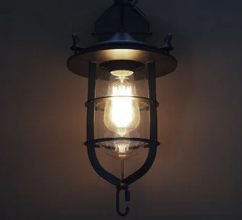 

Nordic Creative Dock Wall Lamp American Industrial RH LOFT Retro Sconce Balcony Stairs Porch Light E27 Edison Bulb110-240V
