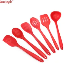 Set von 6, Premium Silikon Küchen-backen-set-Spatel Löffel & Turner-Hitzebeständig Kochgeschirr