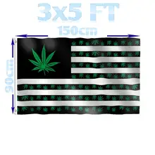 Benfactory loja 3x5 pés folha de erva daninha eua bandeira americana com ilhós de bronze para interior e exterior