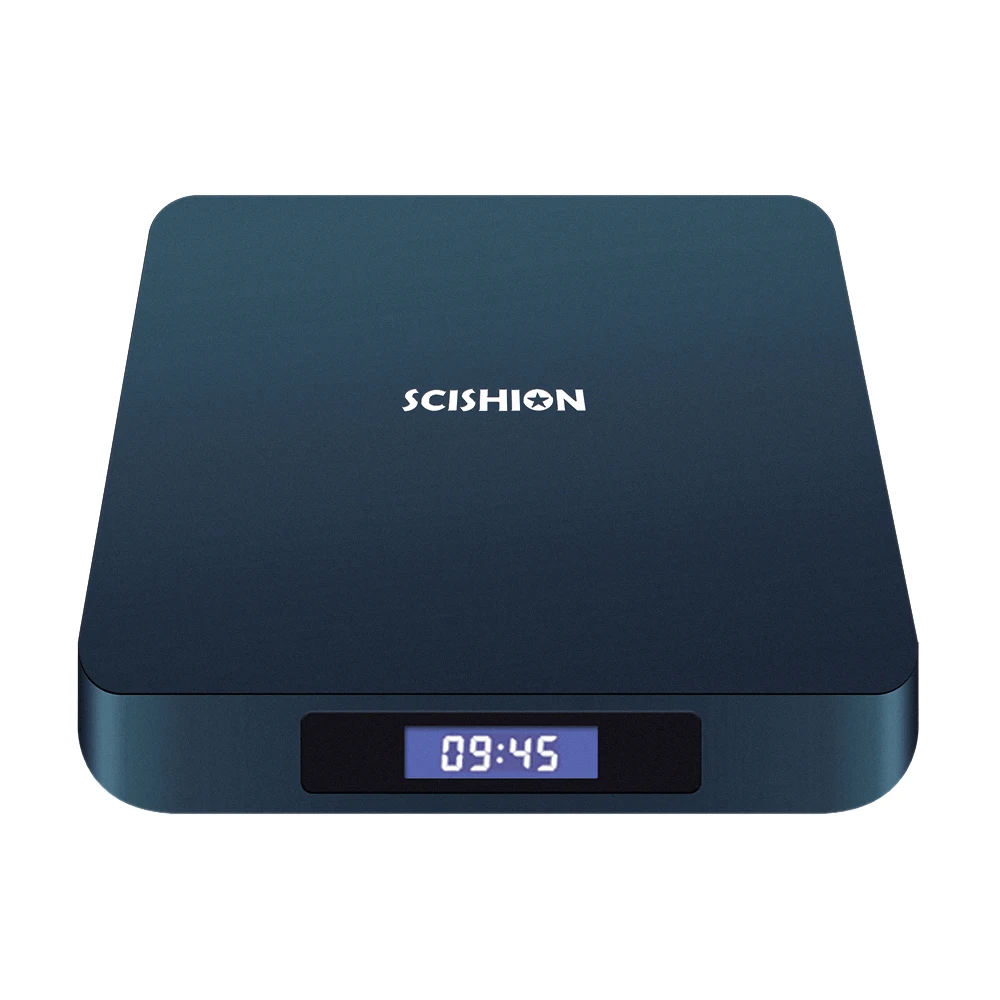 ТВ приставка SCISHION AI One Android 8 1 4K 2G/16G WiFi BT4.0 медиаплеер дисплей экран Голосовое